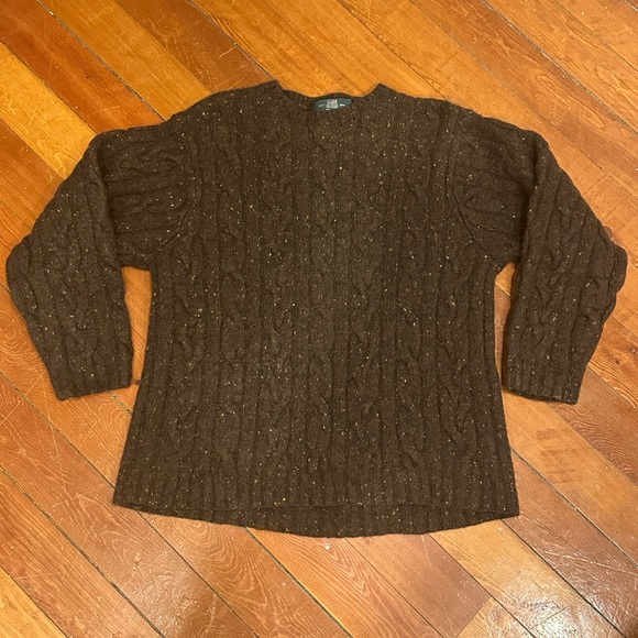Orvis Dark Brown Cable Knit Women's Sweater - Picture 6 of 6